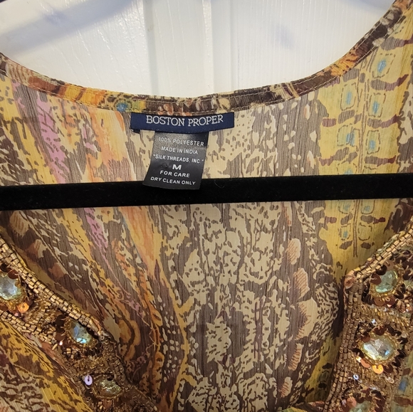 ‼️SOLD‼️Boston Proper Blouse, Beaded, Embellished, Size M - Picture 5 of 6